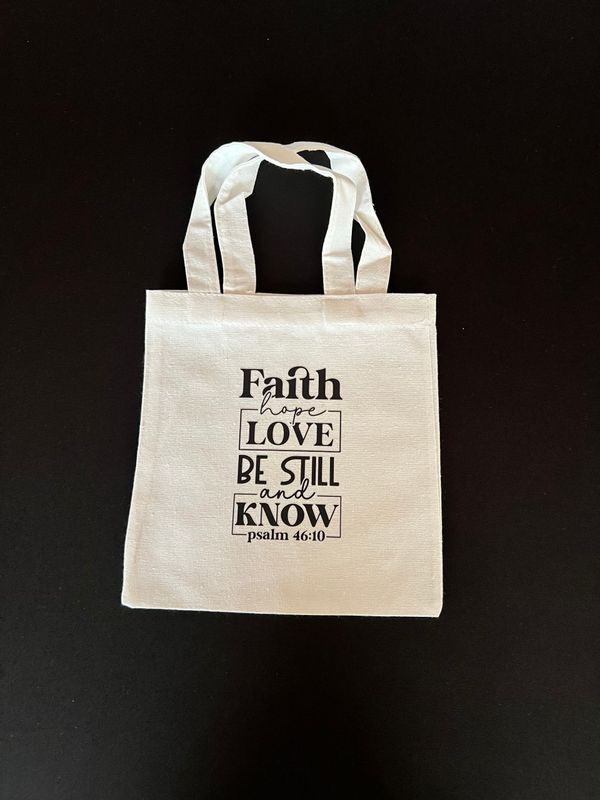 Mini Tote- Psalm 46:10 Mini Tote- Psalm 46:10