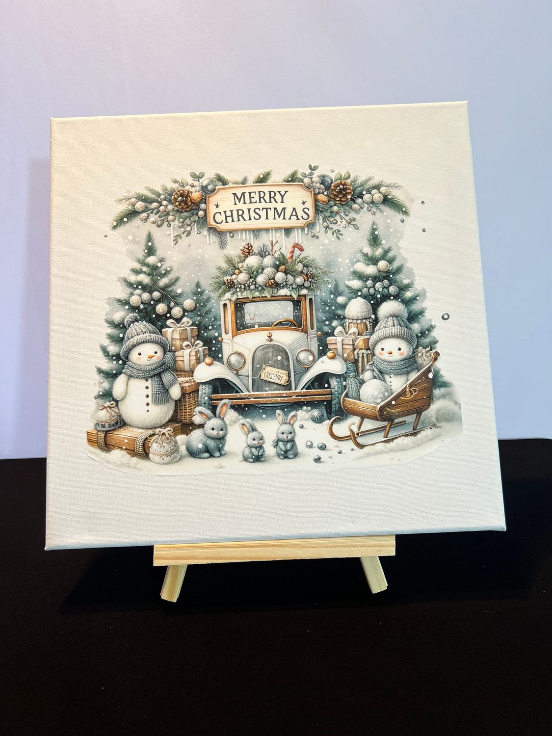 Merry Christmas  Snowman & Bunny Theme