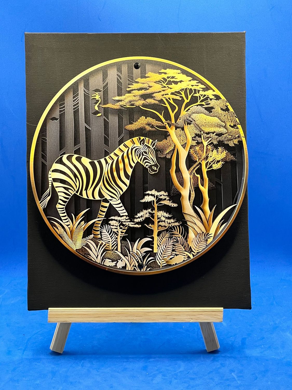 3-D Canvas Art "Zebra"