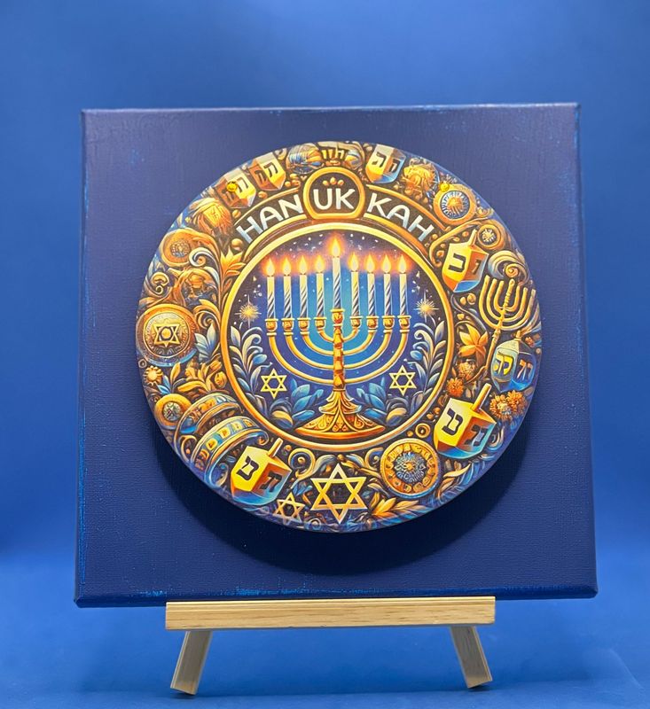 3-D Canvas Art 3-D Canvas Art "Hanukkah"