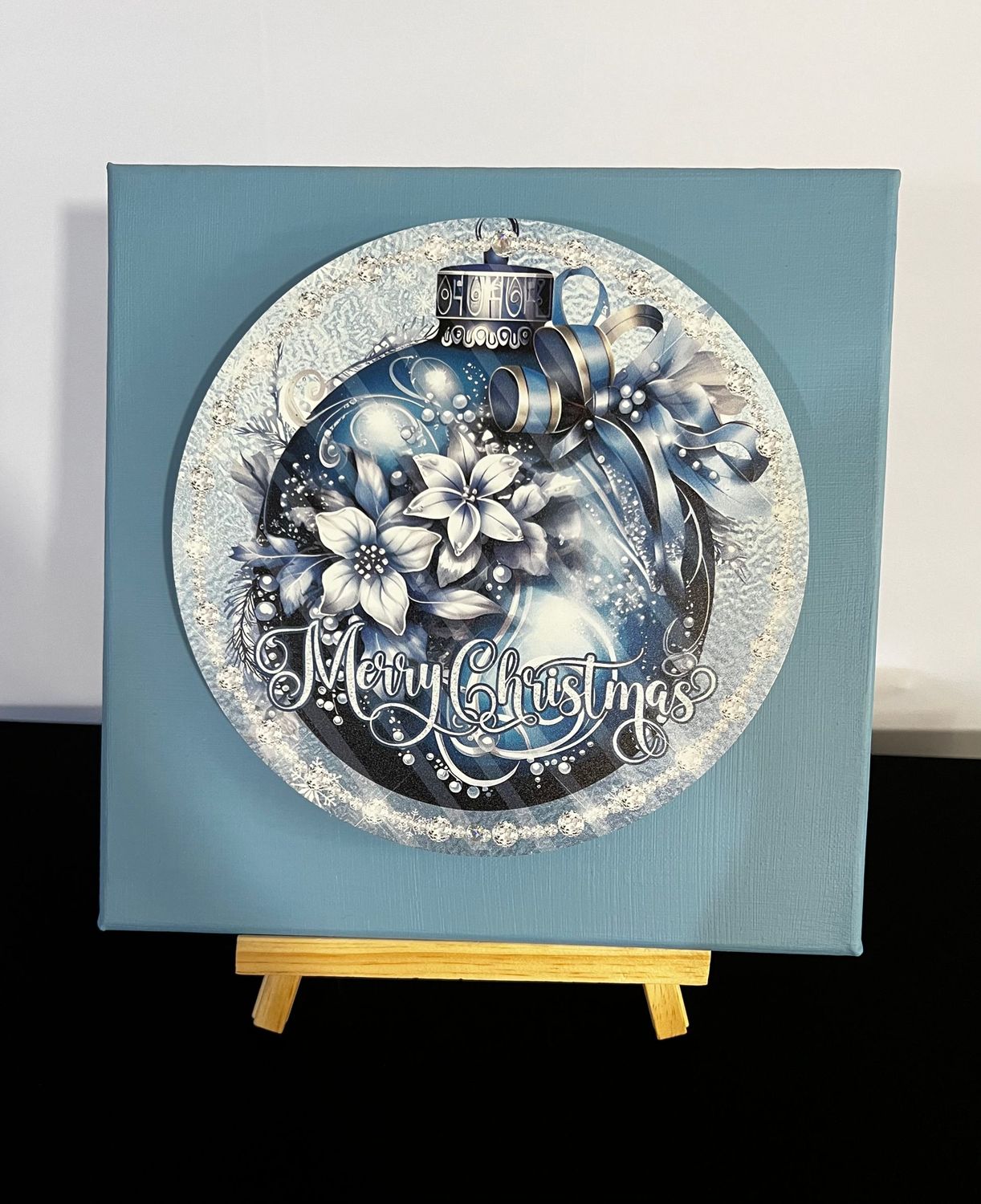 3-D Canvas Art 3-D Canvas Art "Blue Ornament"