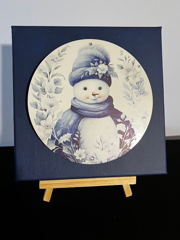 3-D Canvas Art 3-D Canvas Art "Blue Snowman"