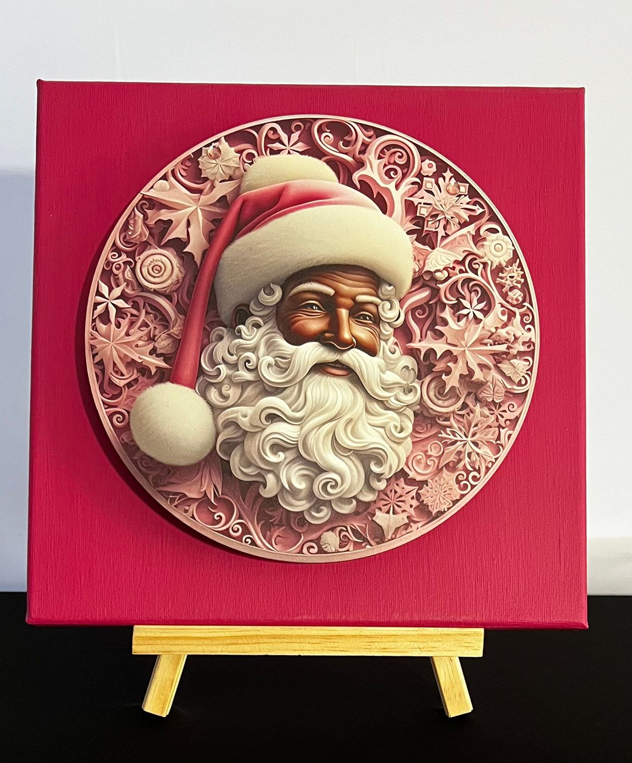 3-D Canvas Art 3-D Canvas Art "Santa Pink"