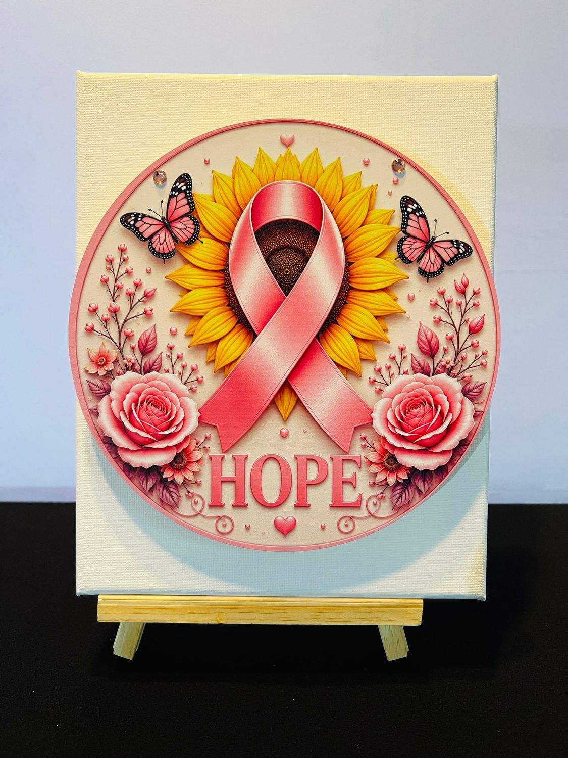 3-D Canvas Art "Breast Cancer - Hope"