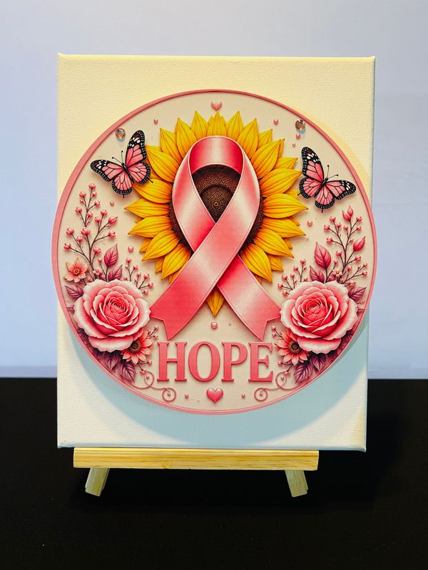 3-D Canvas Art 3-D Canvas Art "Breast Cancer - Hope"