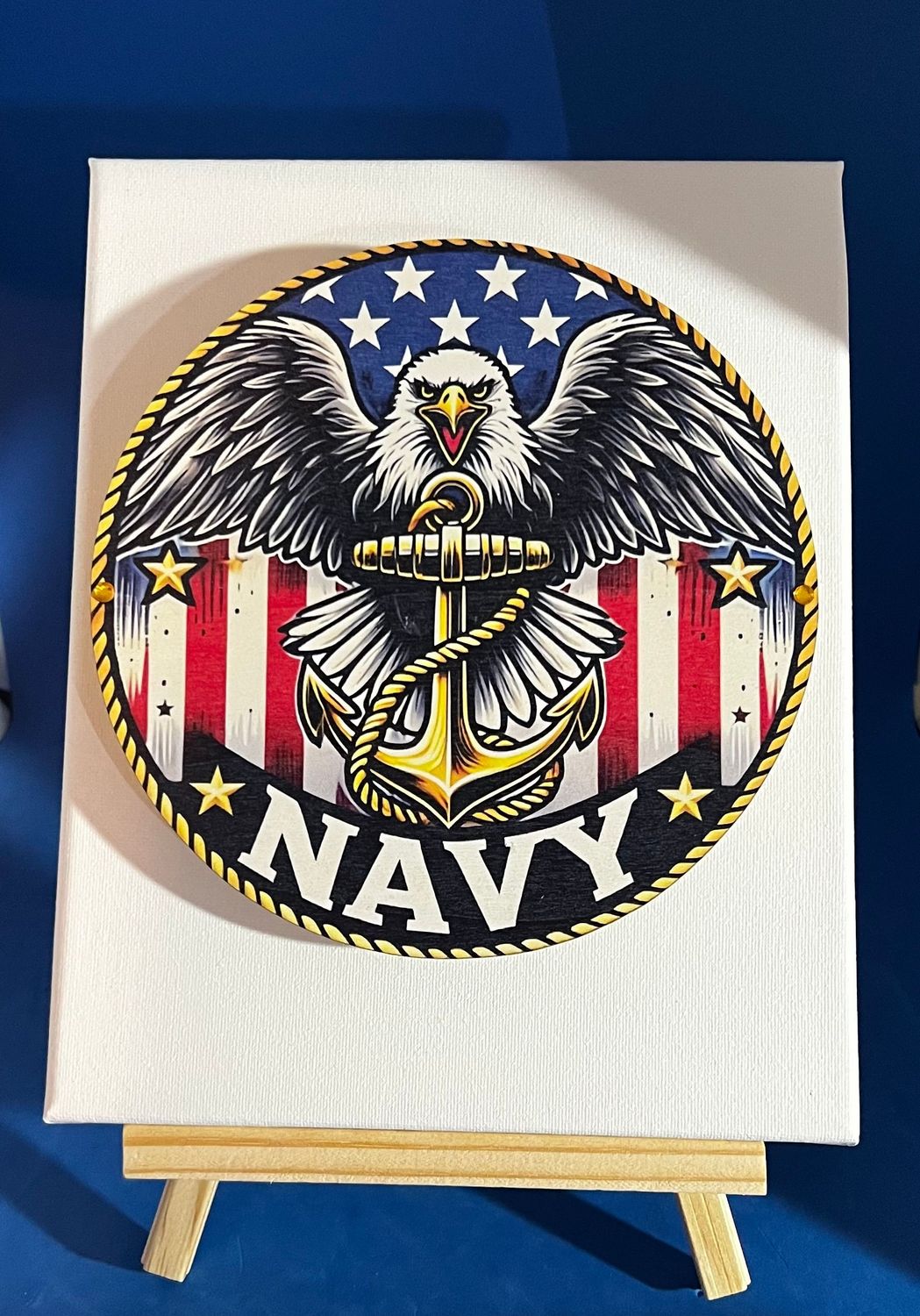 3-D Canvas Art "Navy"