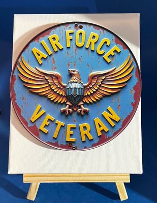 3-D Canvas Art "Air Force Veteran"