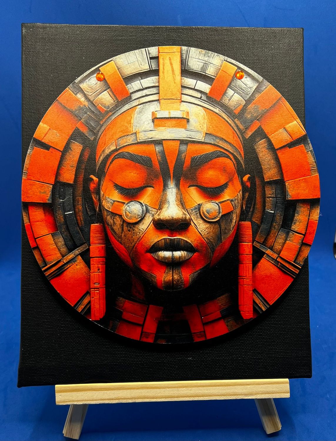 3-D Canvas Art "Mask- Orange"