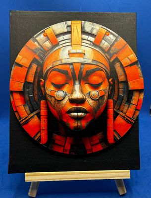 3-D Canvas Art 3-D Canvas Art "Mask- Orange"