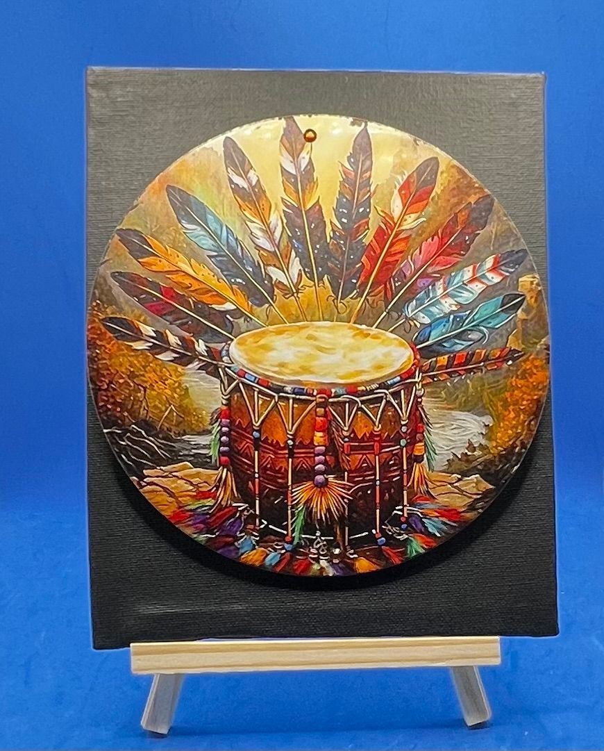 3-D Canvas Art "Native Drum"