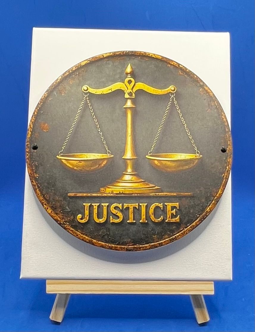 3-D Canvas Art "Justice"