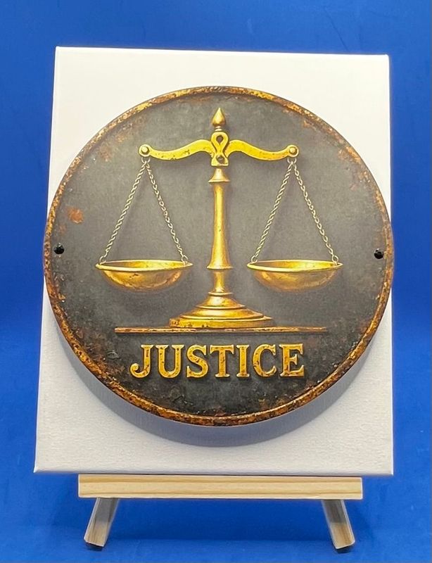 3-D Canvas Art 3-D Canvas Art "Justice"