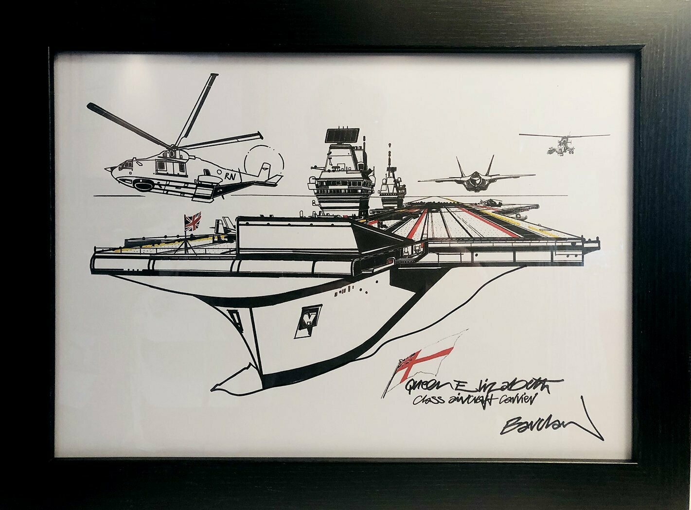 HMS Queen Elizabeth With Merlin