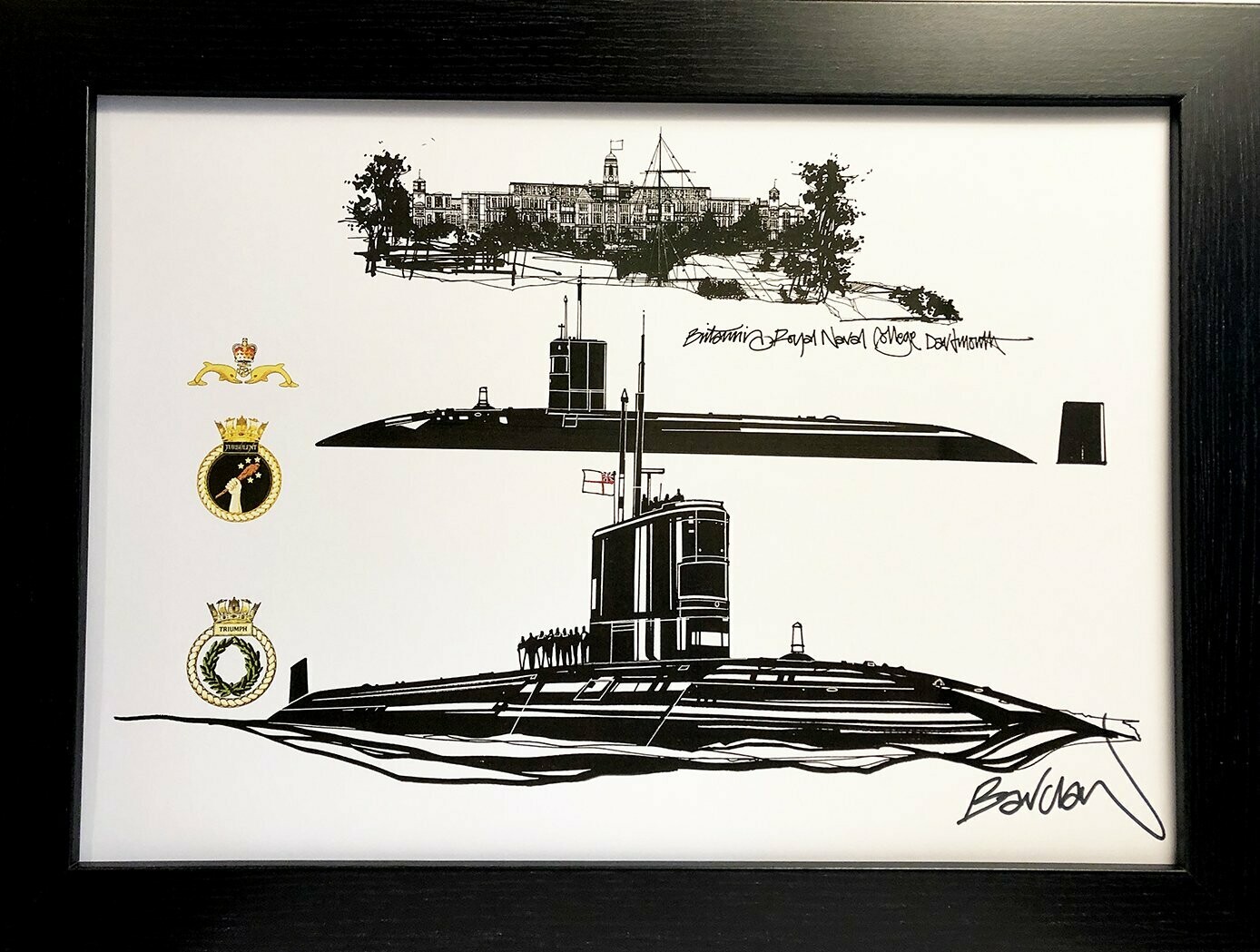 BRNC HMS Turbulant and HMS Triumph