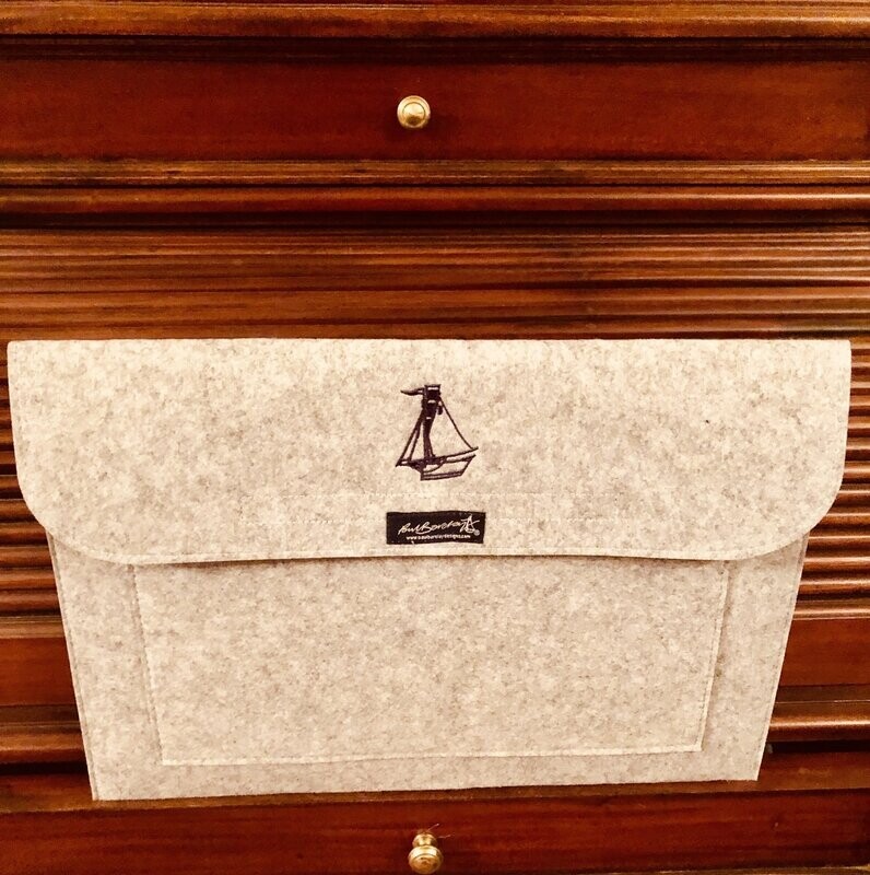Laptop Bag with Yacht Illustration