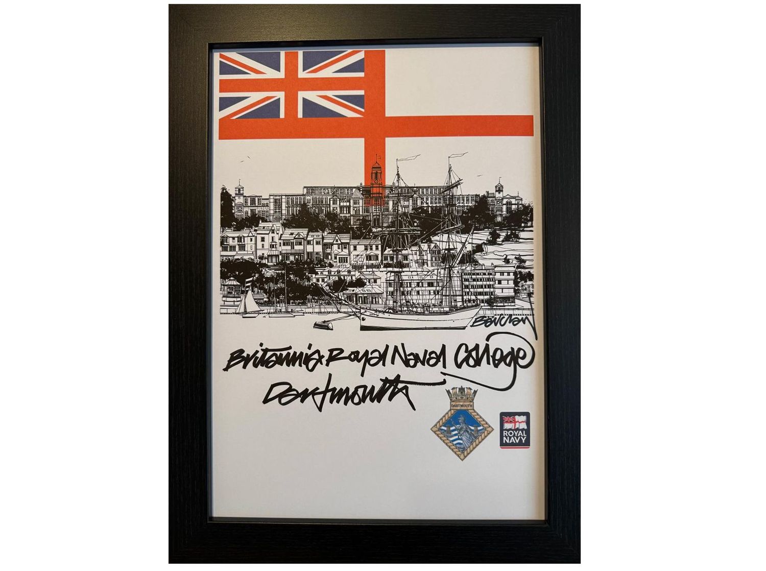 BRNC Britannia Royal Naval College Dartmouth - White Ensign