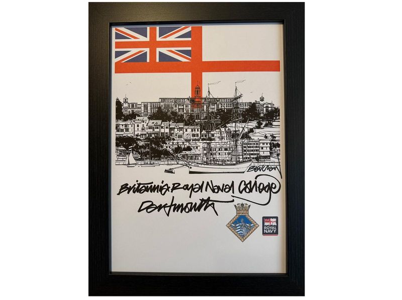 BRNC Britannia Royal Naval College Dartmouth - White Ensign
