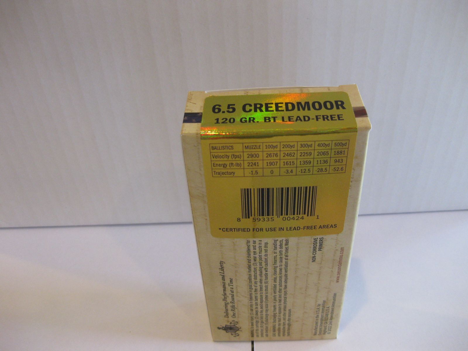 6.5 Creedmoor 120gr BT Lead-Free