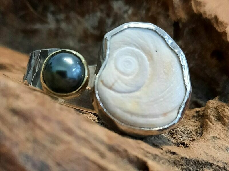 Offener Ring mit Tahitiperle