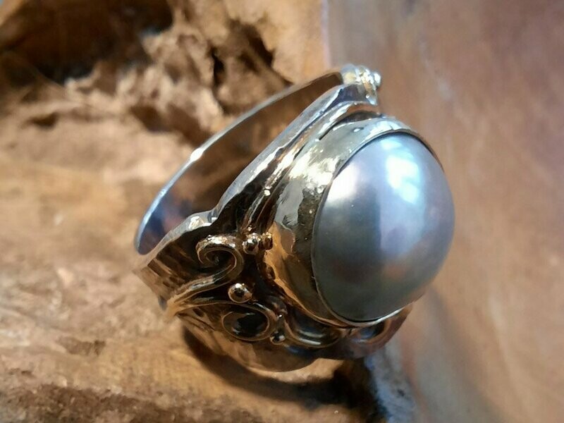 Ring mit Tahitimabéperle Ring mit Tahitimabéperle