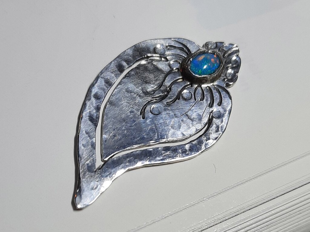 Lesezeichen/Brieföffner mit Opal