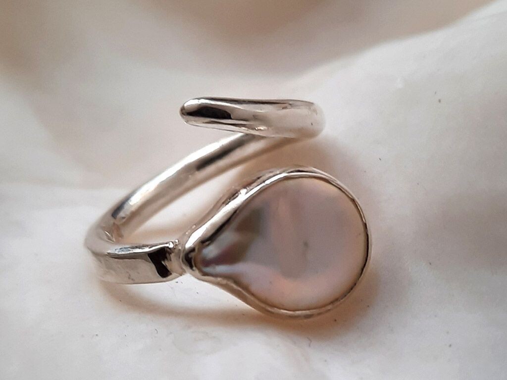 Schlangenring mit Coinperle