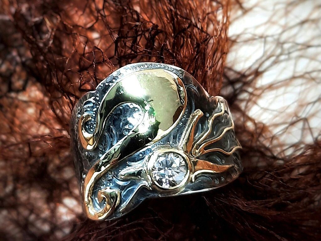 ♌ Glamour handmade - Sternzeichenring Löwe