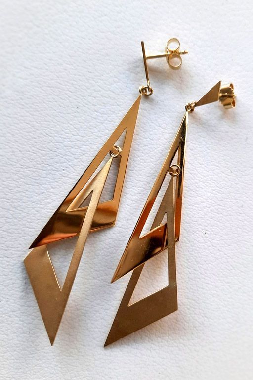 Ohrhänger Dreiecke second-hand