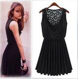 Vestido negro formal entrega inmediata moda asiatica japonesa