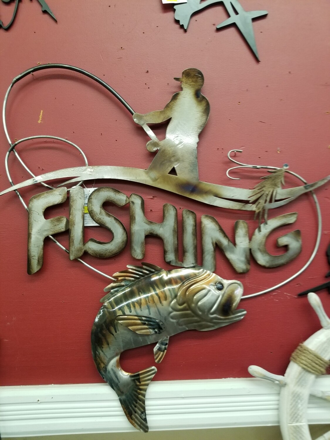 Metal Fishing Wall Art