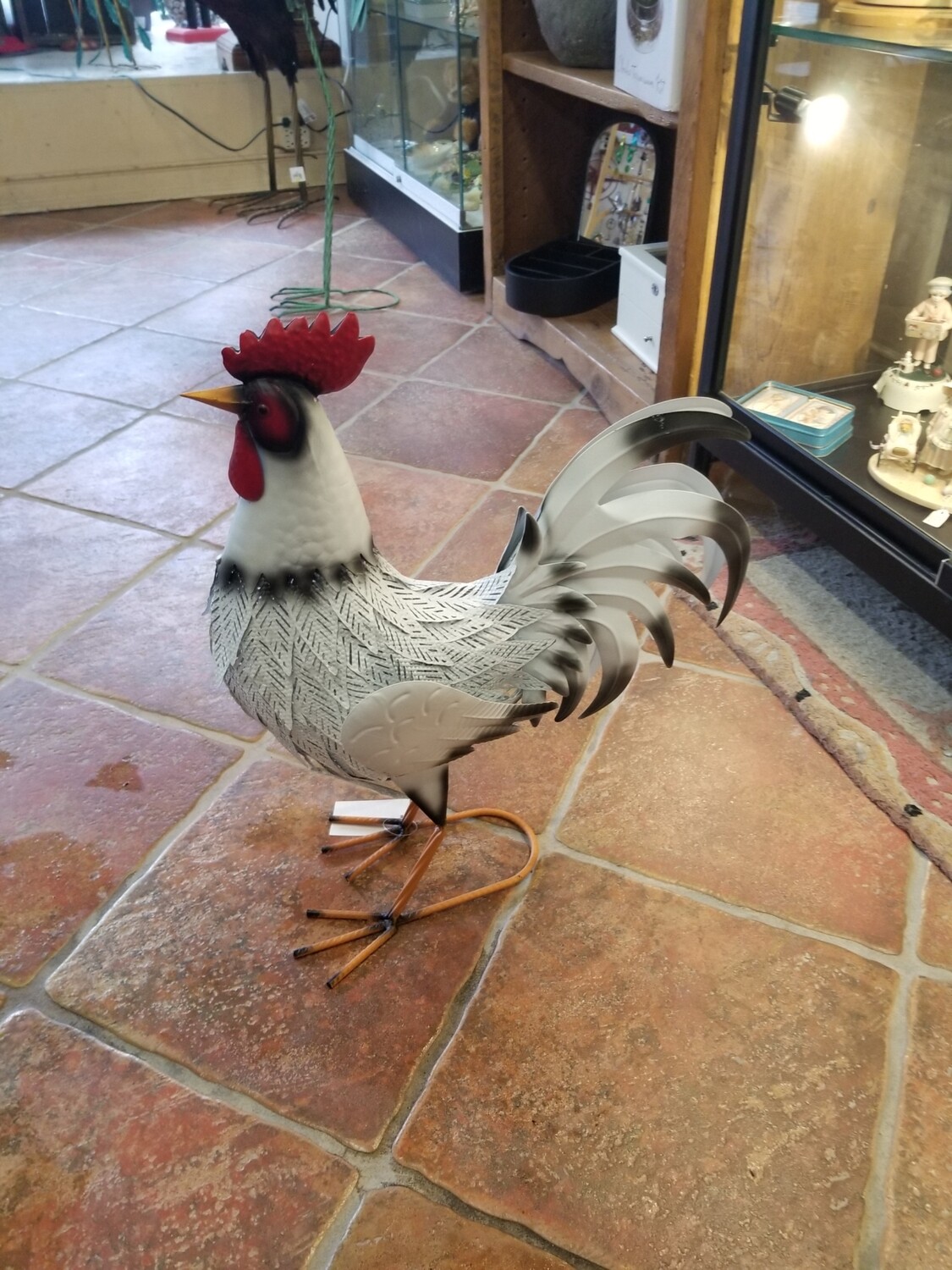 Metal Rooster (white)