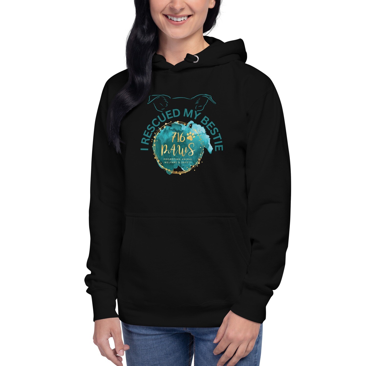 &quot;I Rescued My Bestie&quot; Unisex Hoodie