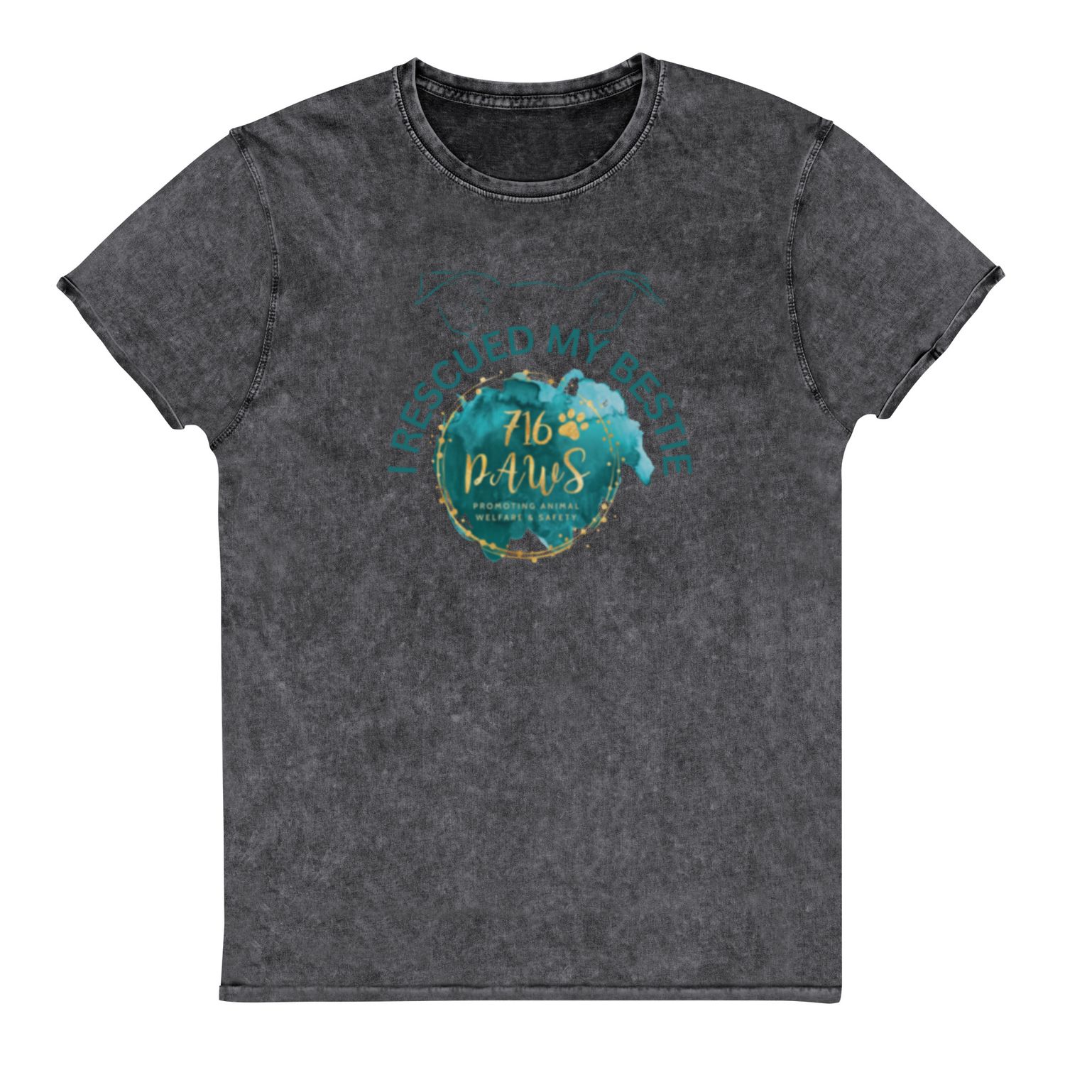 "I Rescued My Bestie" Denim T-Shirt