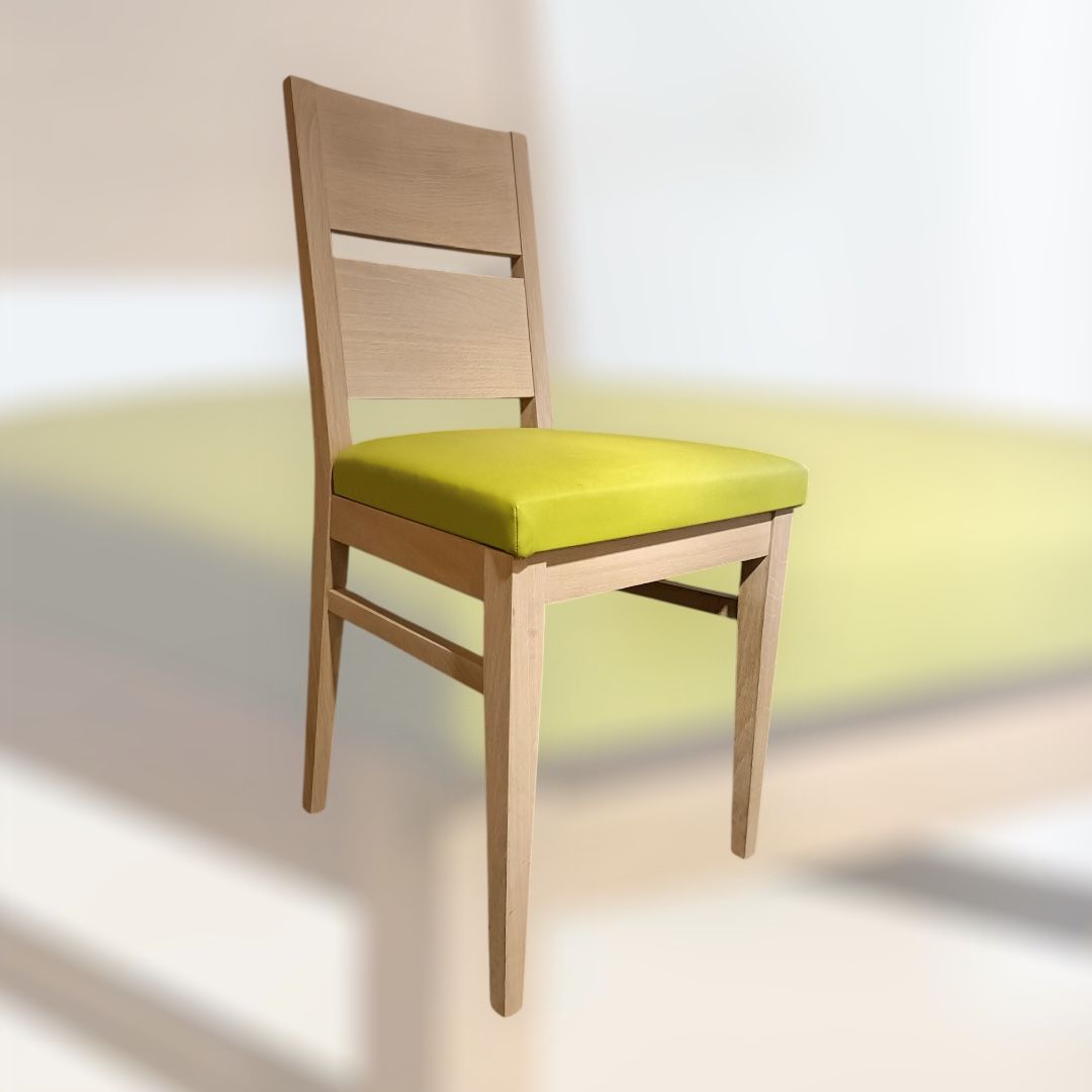 Chaise Loft en chêne massif: boiserie BRUT sans garnissage