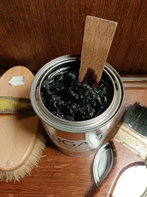 Cire acajou en pot de 1L