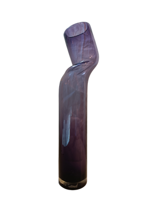 Vase en verre transparent mauve