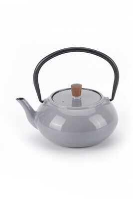 600ml Enameled Cast Iron Teapot Grey Color