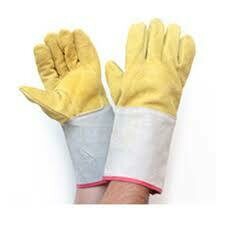 Guantes DESCARNE AMARILLO puño largo cuero