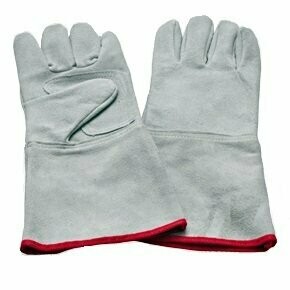 Guantes DESCARNE GRIS puño largo cuero