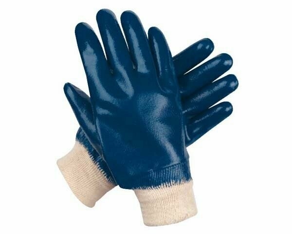 Guantes NITRILO puño tejido