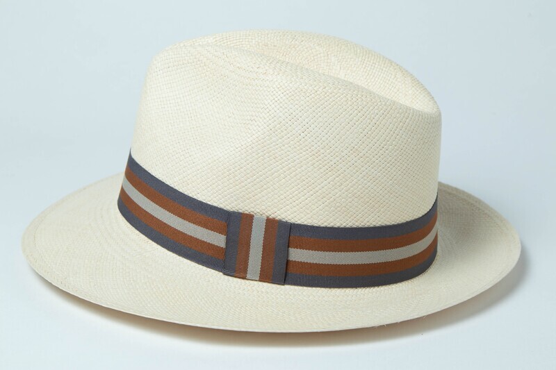 Tri Color Stipe Panama Hat