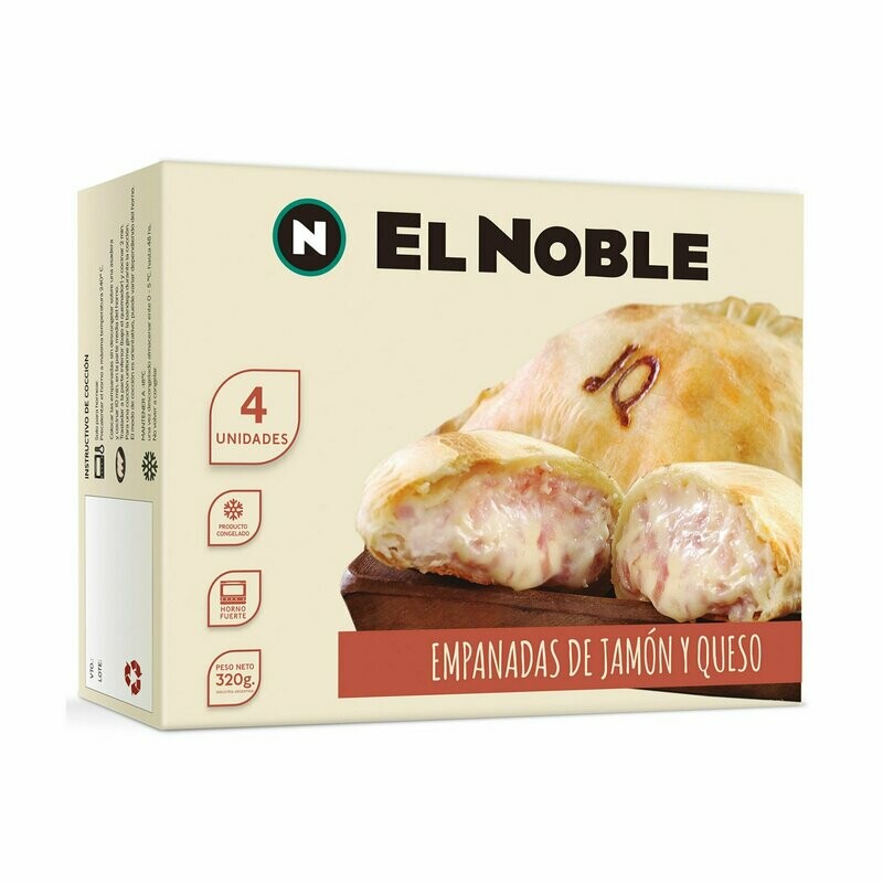 EMPANADAS DE JAMÓN Y QUESO X 4 U. EL NOBLE