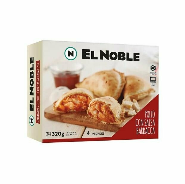 EMPANADAS DE POLLO Y BARBACOA X 4 U. EL NOBLE