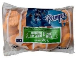 CROQUETAS PAPAS CON Jamon y Queso X 500 G.