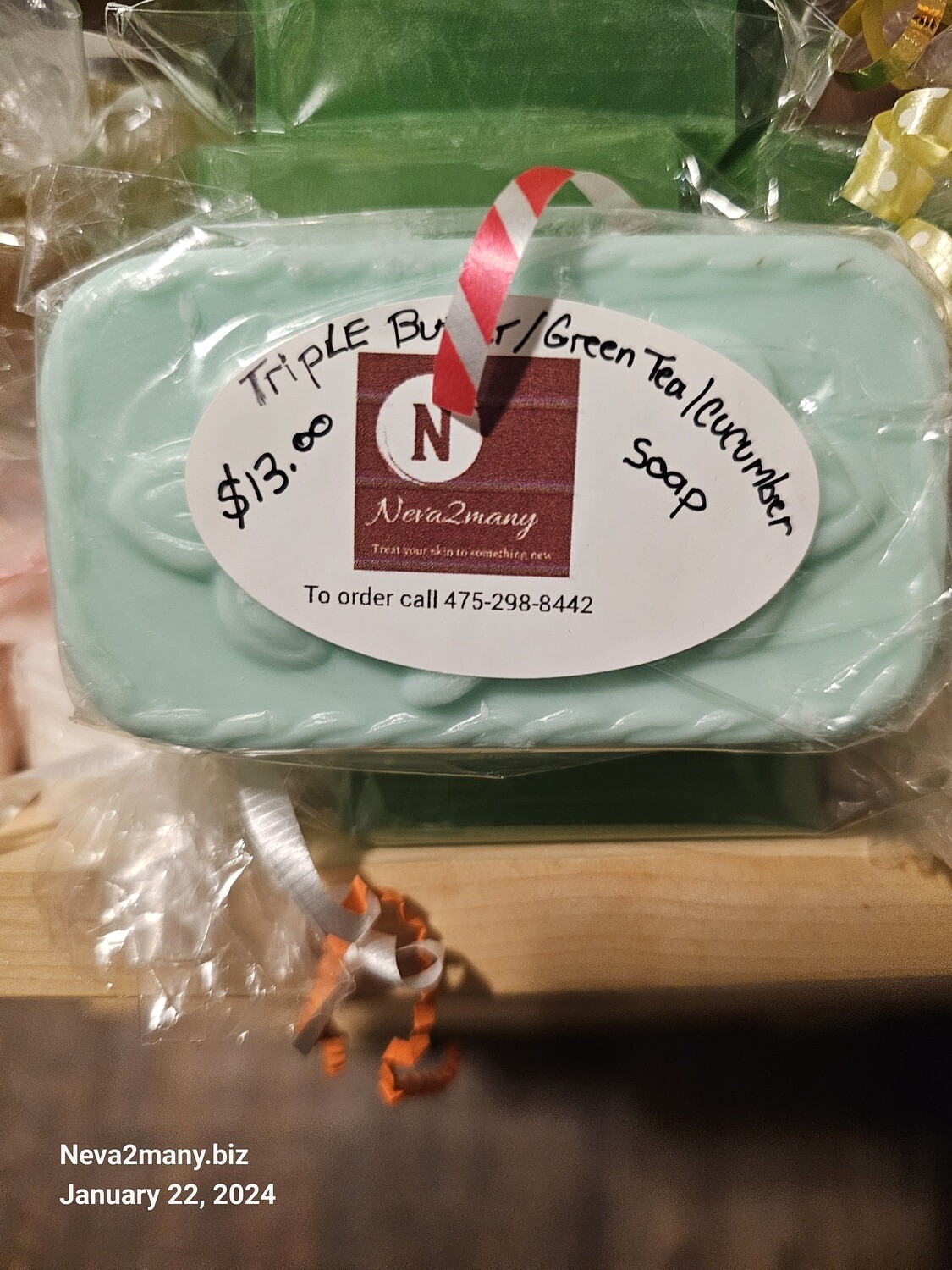 Triple Butter soap/Green Tea &amp; Cucumber fragrance