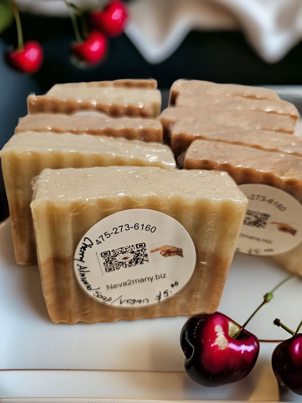 Cherry Almond soap/ vegan