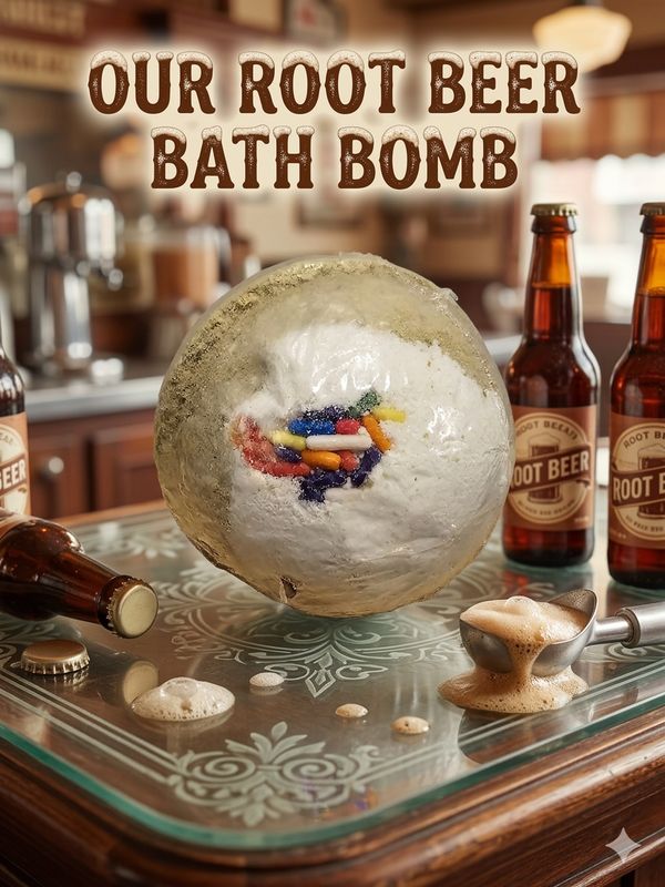 Root beer bath bomb