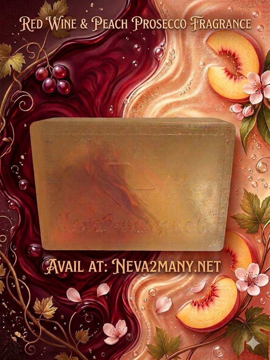 Peach Prosecco &amp; Red Wine Artisan Soap