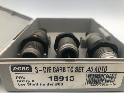 Die set RCBS 18915 .45 Auto Carbide 3