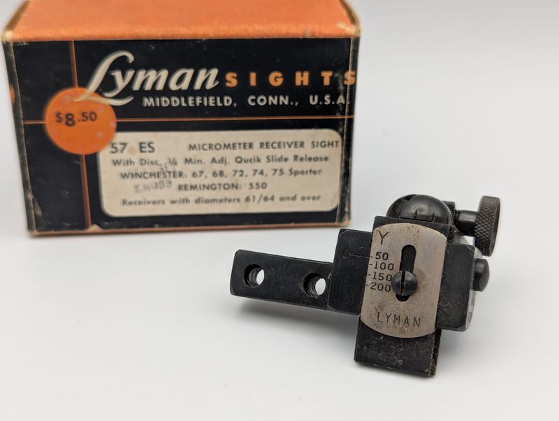 Rear Peep Sight Lyman Model No. 57 ES